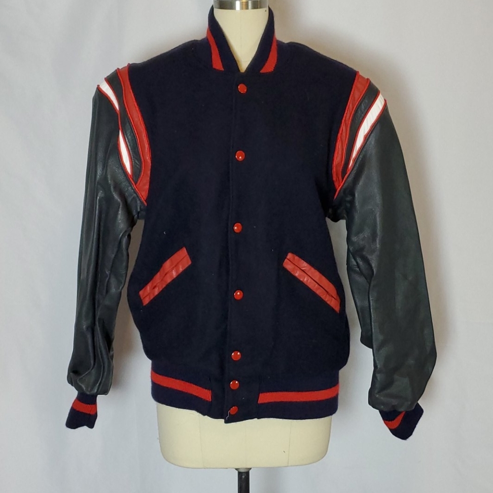 Rock Creek Athletics, S, navy red letter jacket
